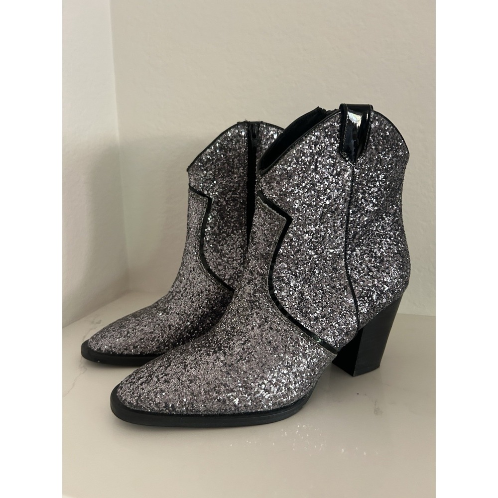 Idyllwind Miranda Lambert Silver Glitter Western Booties Boots Size 7.5